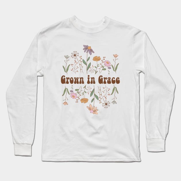 grow in grace Christian inspirational bible quote T-Shirt Long Sleeve T-Shirt by Brotherintheeast